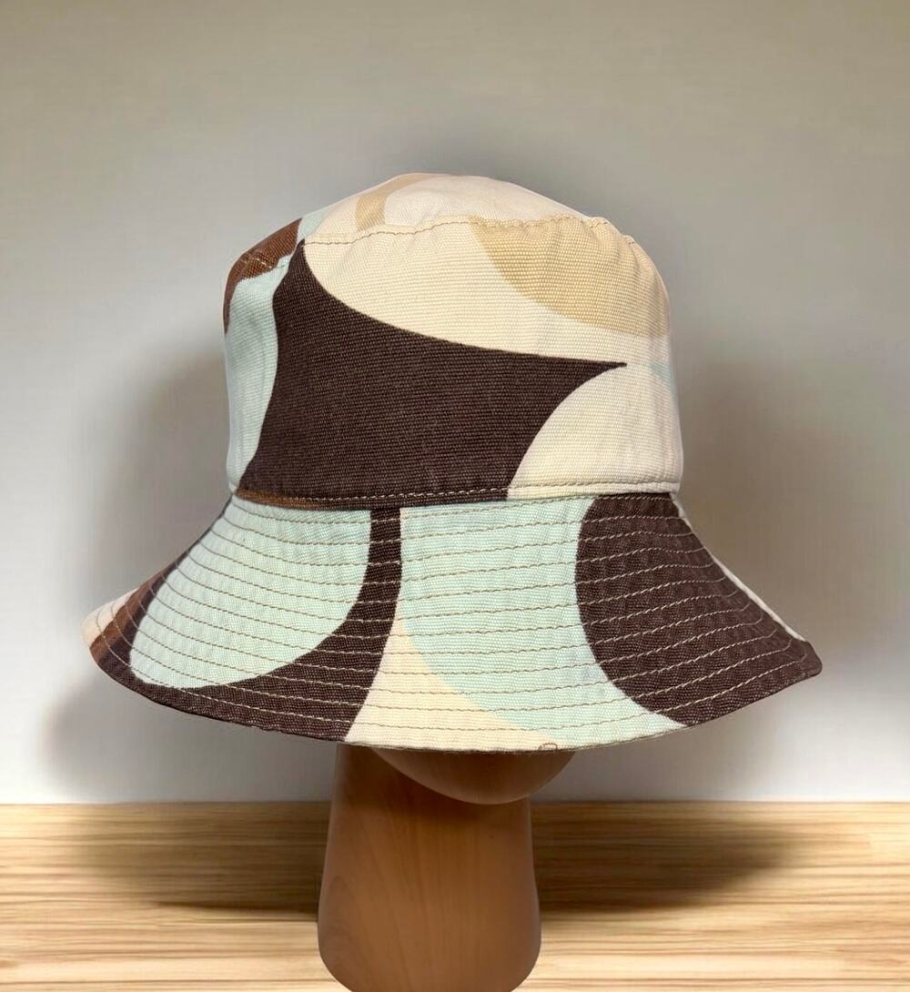 Y2K Coach Scarf Print Sun Hat Size P/S